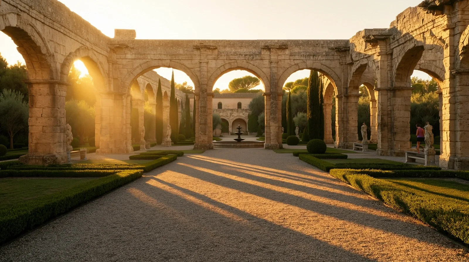 Atmosphère matinale à Nîmes